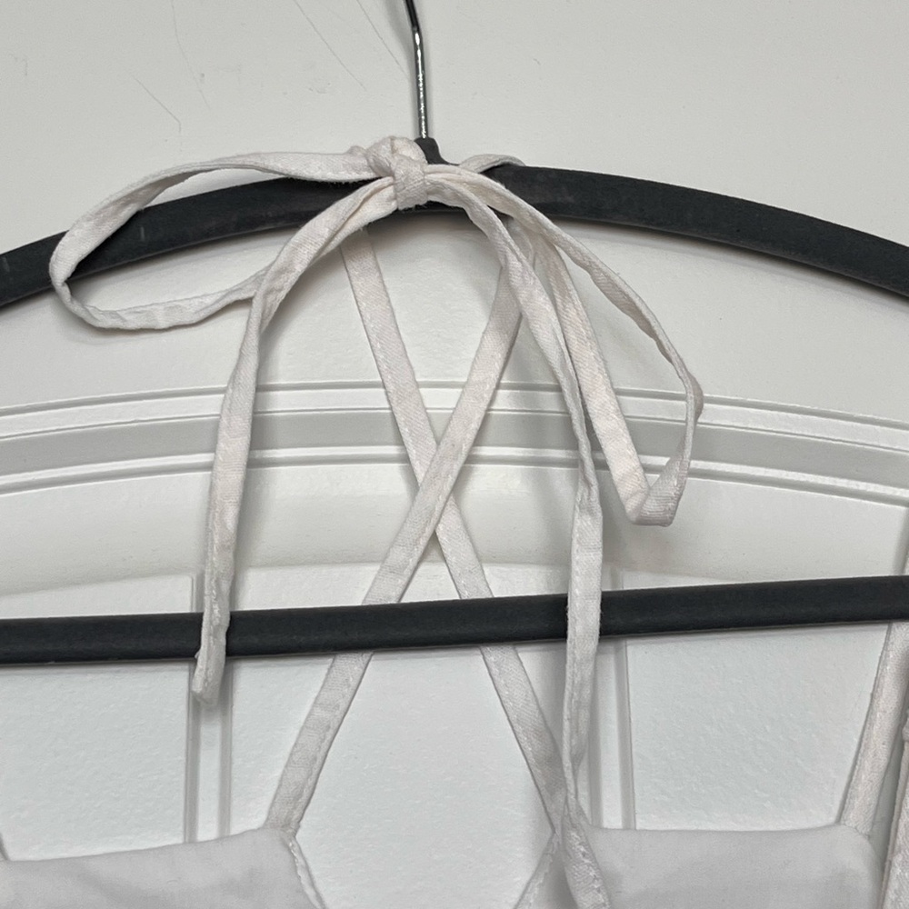 Universal Thread Linen Blend Lined White Midi Dre… - image 3